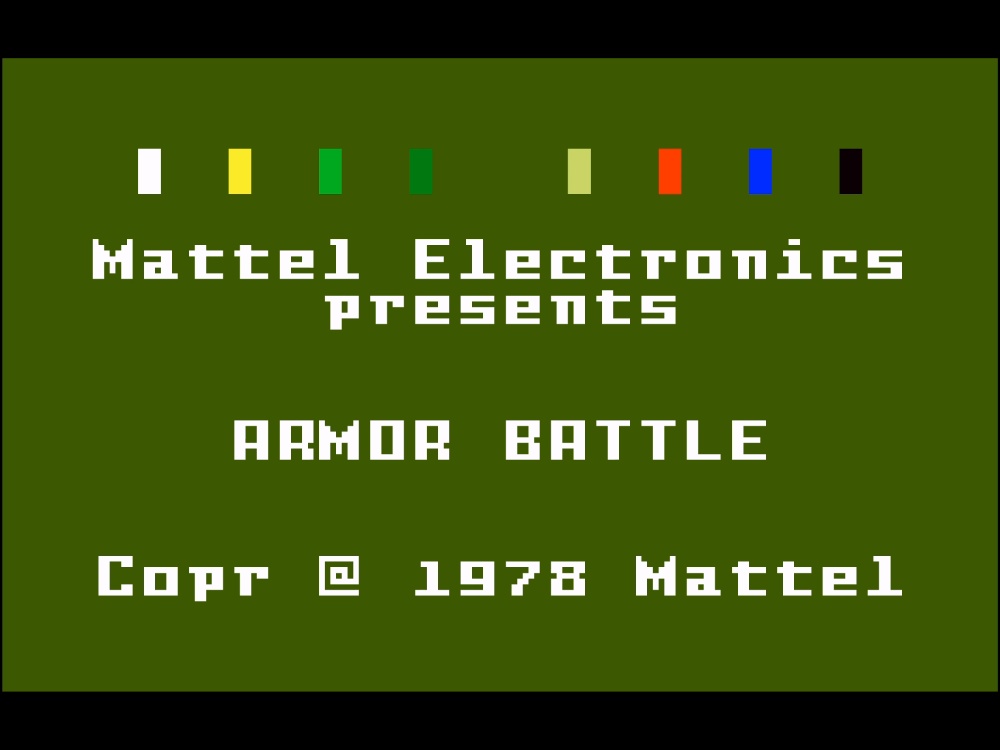 Title Screen of Armor Battle for Intellivision